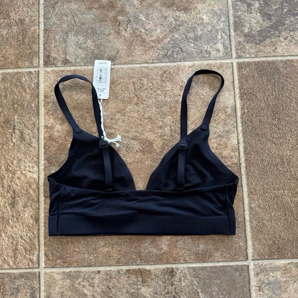 Aerie SMOOTHEZ Mesh Bralette True Black Size Small - Picture 5 of 7